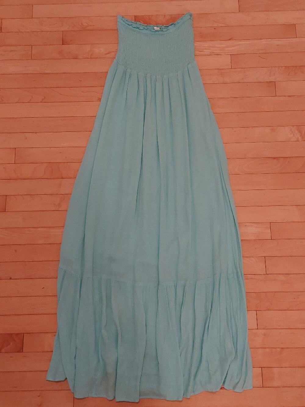 Boston Proper Seafoam Strapless Tube Top Maxi Dress Size XS Beach Resort